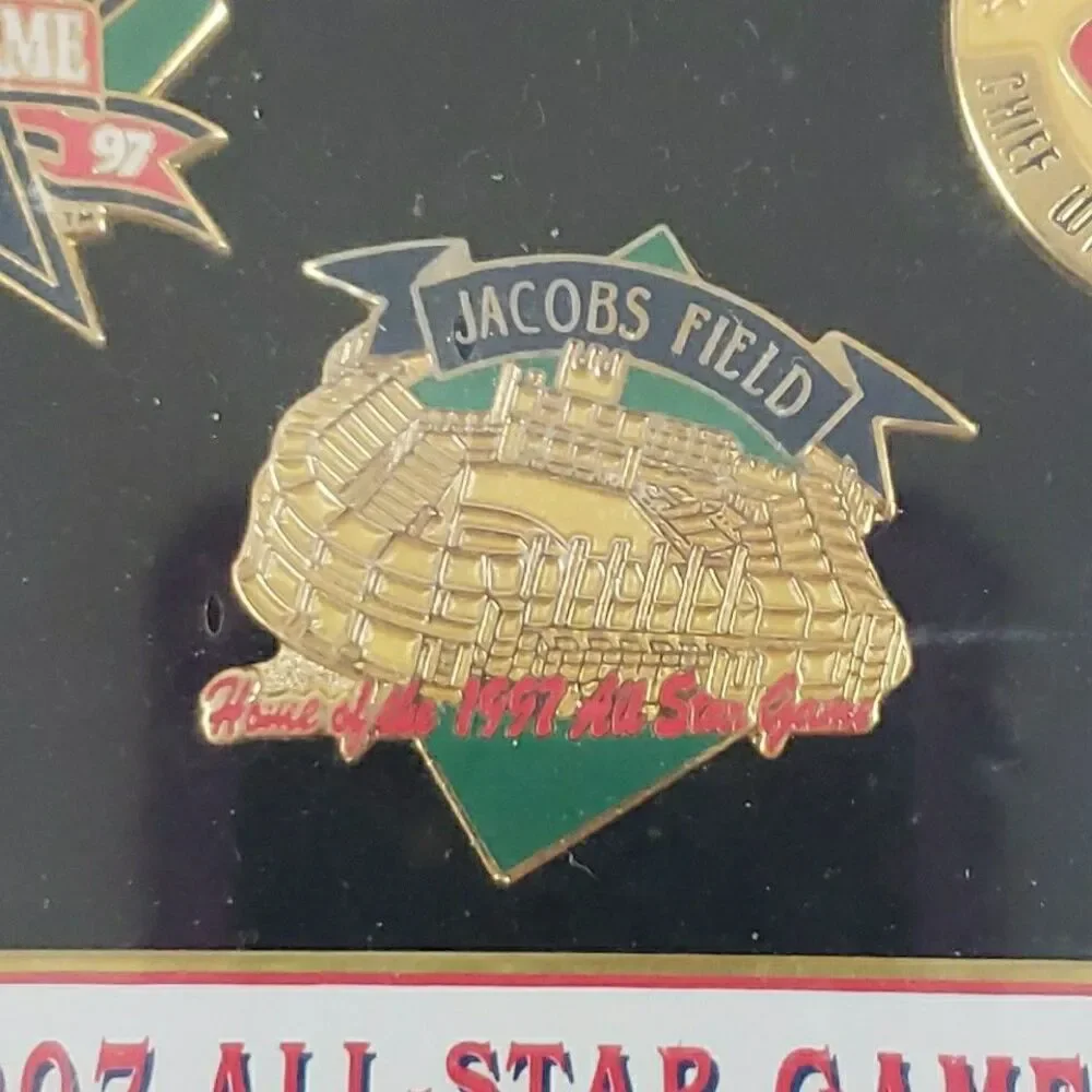 Cleveland Indians 1997 All Star Commemorative Pins 3 Pc Set MLB Jacob's Field